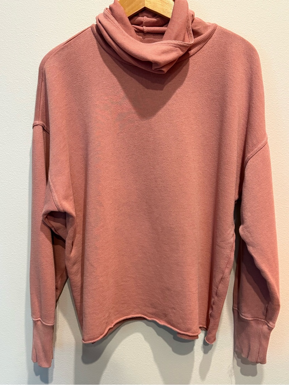 aerie Dusty Rose Oversized Cowl Neck Sweatshirt